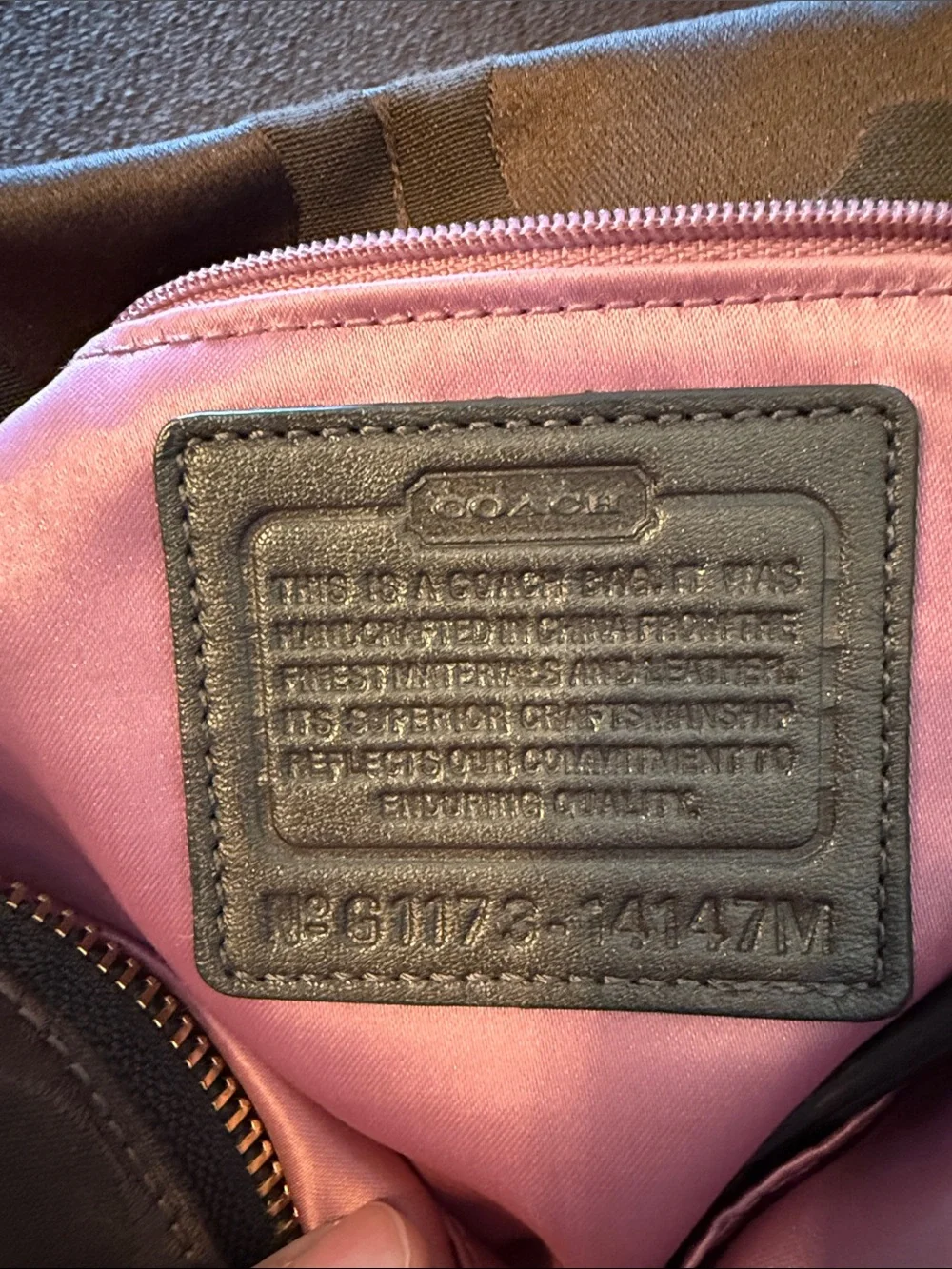 Coach Signature Op Art Hobo Handbag, Brown